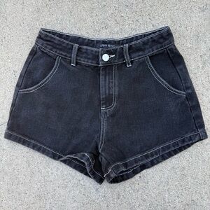 Urban Revivo High Waist Black Shorts